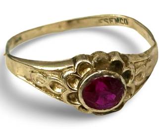10k Gold & Ruby Ring
