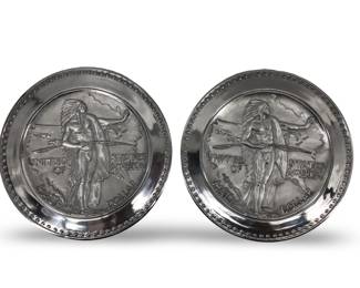 (2) Dennison Oregon Trail Half Dollar Chargers