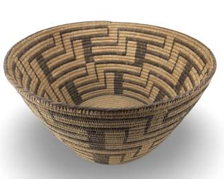 Large Handmade Woven Pima Deep Bowl Basket