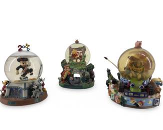 (5pc) Disney Snow Globe Music Boxes