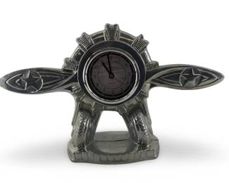 Art Deco Sarsaparilla Airplane Mantle Clock
