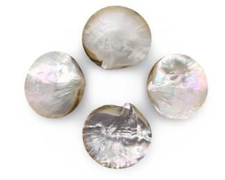 (4pc) Mother of Pearl Seashell Caviar Dishes