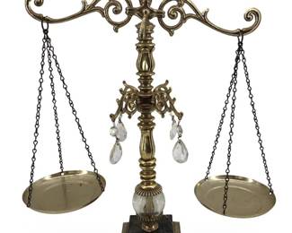 Dilly Mfg. Iconic Vintage Brass Scales of Justice