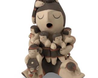 Signed Henrietta Toya Gachupin Jemez Clay Statue