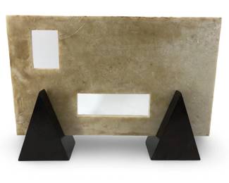 Mid Century Modern Marble Rectangle W/Stand