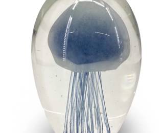 Unique Jellyfish Glass Paperweight