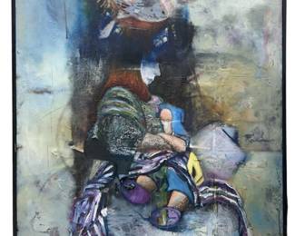 Signed Chandra Garsson “Mother & Child" Acrylic