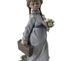 Lladro “School Days” Young Girl Porcelain Figurine