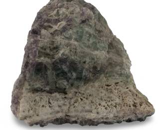 Rough Natural Green & Purple Fluorite Chunk