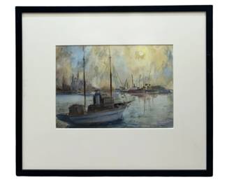 Neville Woodbury Balleric Islands Watercolor