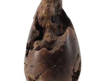 Stunning One Of A Kind Turned Burl Wood Vase