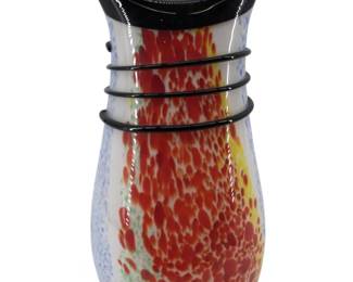 Vintage Hand Blown Studio Art Glass Vase