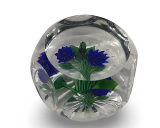 Vintage St. Louis Floral Art Glass Paperweight