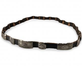 Navajo Silver Concho Hat Band