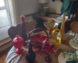 Depression era glass pieces