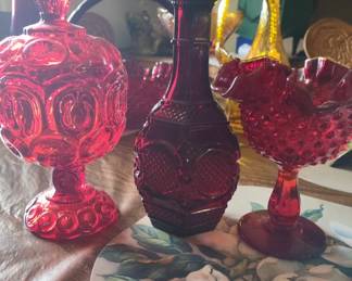 Depression era glass pieces