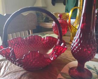 Depression era glass pieces