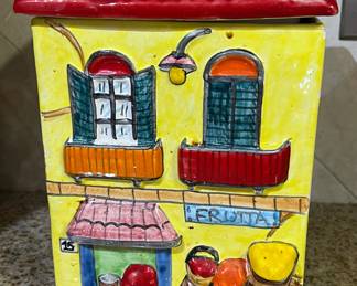 Nino Parrucca Ceramic Cookie Jar