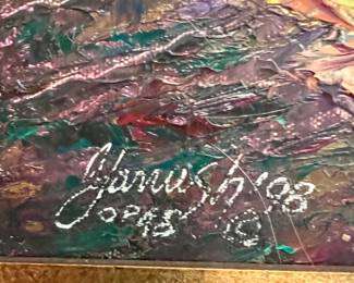 Original oil on canvas "Naples" by Yannish Godlewski (with COA)