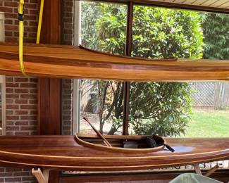 Hand carved kayaks and paddles