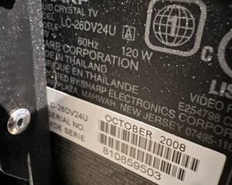 Sharp 26" Television