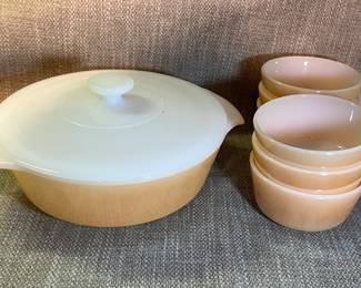 Fire King Pink Luster Dishes