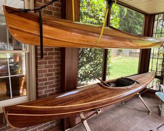 Hand carved kayaks and paddles