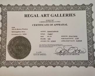 Original oil on canvas "Naples" by Yannish Godlewski (with COA)