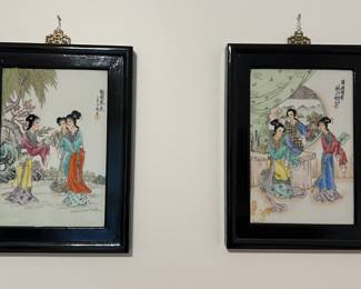 Framed Porcelain Artwork
