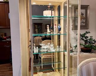 Gorgeous Henredon lighted curio cabinets