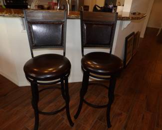 Leather barstools counter height 
