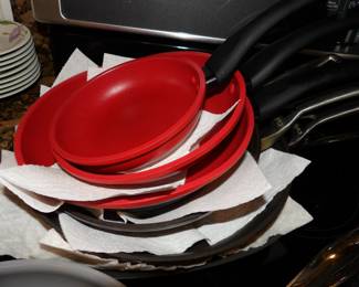 Hell's Kitchen Red Frying Pans