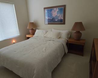 Danish Modern Teak Bedroom Set
Platform Bed & 2 Nightstands