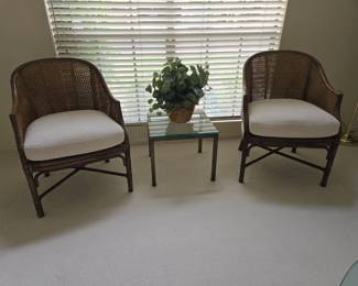 2 Vintage McGuire Barrel Chairs