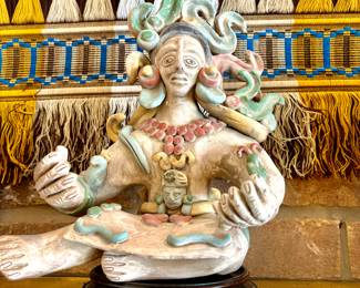 Aztec terracotta statue