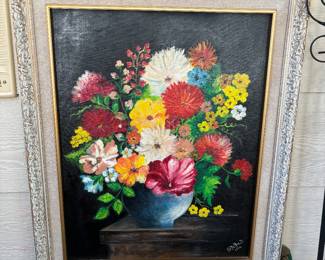 Colorful signed oil painting