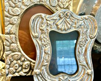 Vintage pewter frames