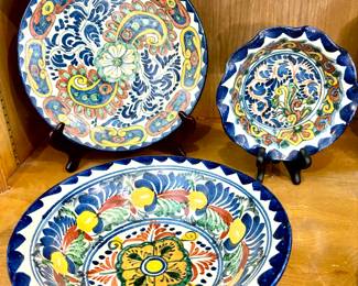 Talavera style pieces