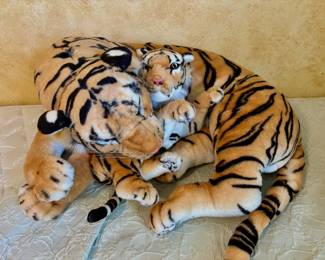 Large stuffed tiger