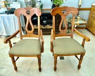 Pair of wood side chairs