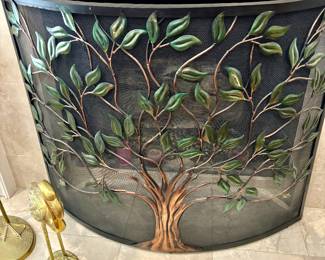 Decorative fireplace screen