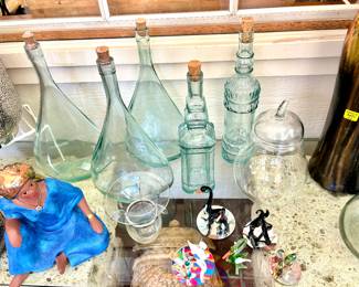 Glass bottles collection