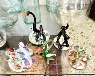 Miniture glass birds