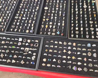 Assorted Sterling $15 rings 