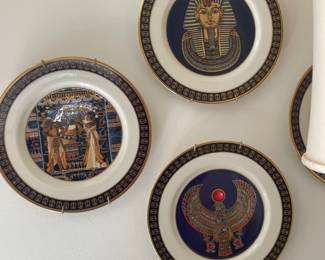 . . . Egyptian-themed plates