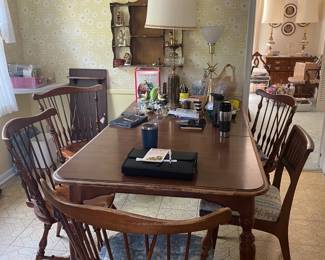 . . . nice dining room table with Windsor-style chairs