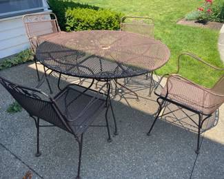 . . . vintage wrought-iron patio set -- pick your color, spray, and you have a "brand new" patio set