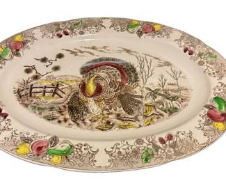 Turkey transfer ware plater 