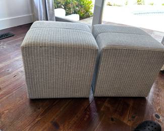 pair of small ottomans