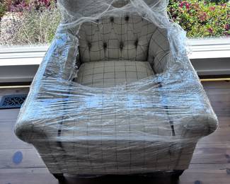Ralph Lauren tufted chair - newly upholstered